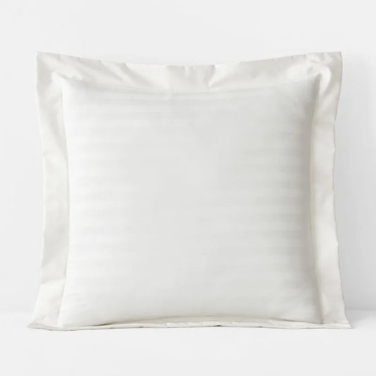 Dobby Stripe Classic Smooth Wrinkle-Free Sateen Sham - Cream, Euro