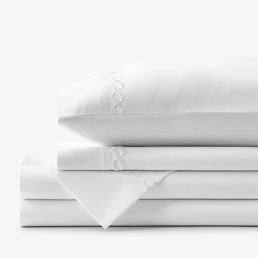 Marcella Premium Smooth Egyptian Cotton Sateen Bed Sheet Set - White, Cal King