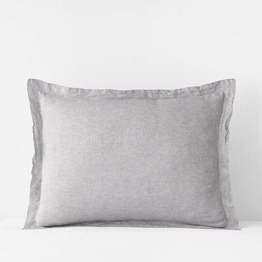 Premium Breathable Relaxed Chambray Linen Sham - Gray, King