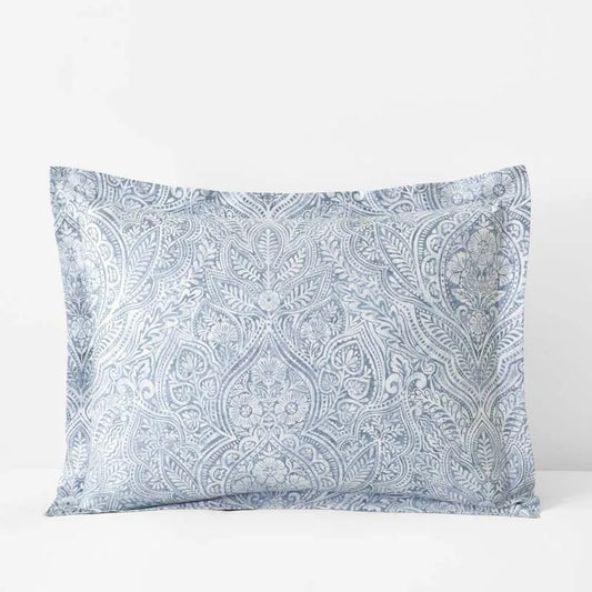Paisley Grace Floral Premium Smooth Wrinkle-Free Sateen Sham - Blue, Standard