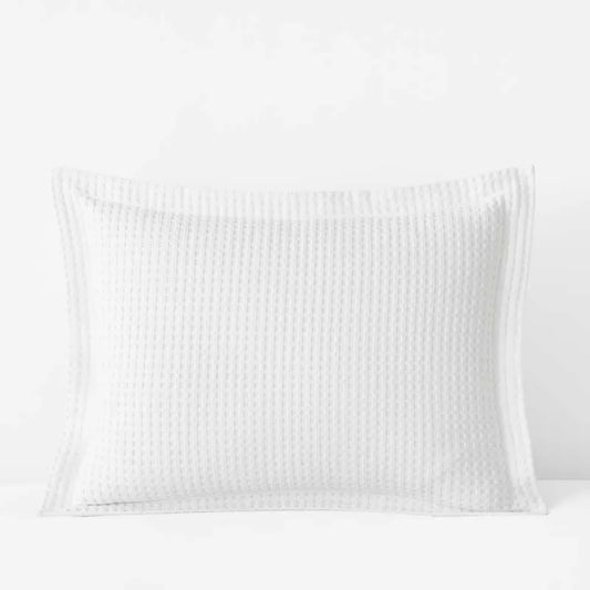 Waffle Sham - White, Standard