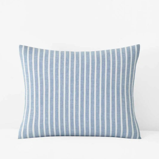 Yarn-Dyed Bengal Stripe Quilted Sham - Blue, King