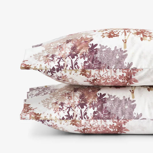 Woodland Wonders Premium Smooth Wrinkle-Free Sateen Pillowcase Set - Brick, Standard