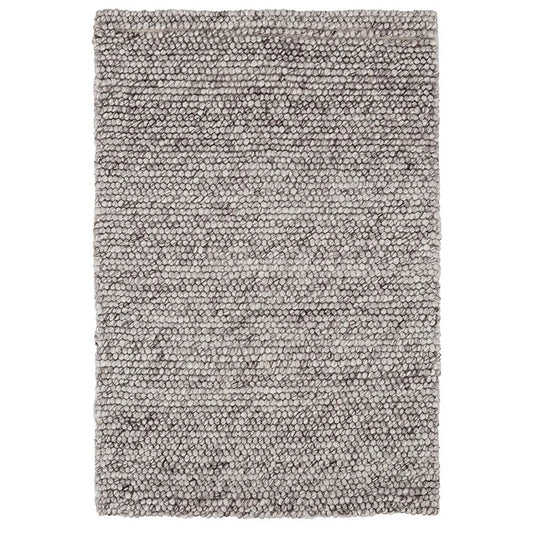 Chunky Handwoven Wool Rug - Gray, 5' x 8'
