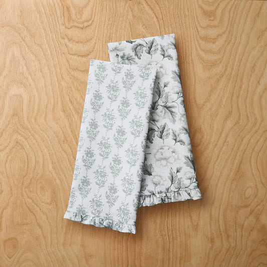 Charming Flower Tea Towels, Set of 2 - Elegant Flora & Charming Flower