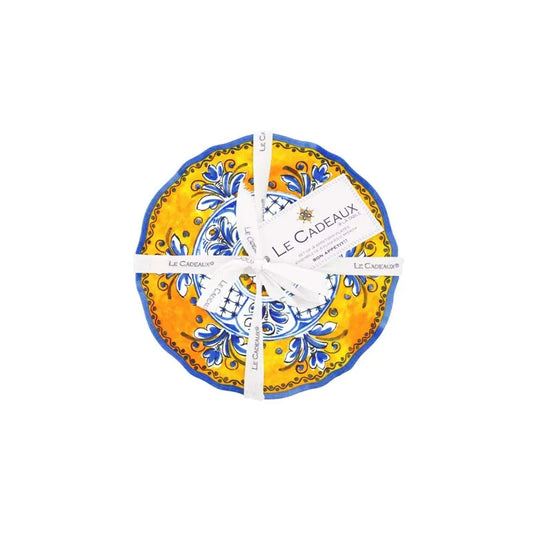 Benidorm Appetizer Plates, Set of 4 - Yellow