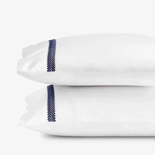 Hewett Luxe Smooth Egyptian Cotton Sateen Pillowcase Set - Blue, Standard
