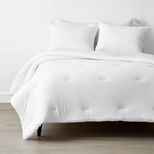 T-Shirt Soft Jersey Knit Comforter Set - White, King/Cal King