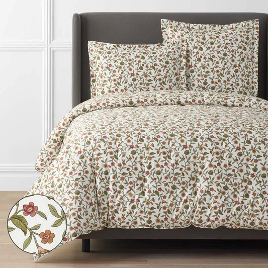 Garden Florals Premium Smooth Wrinkle-Free Sateen Comforter - Cream Multi, Full