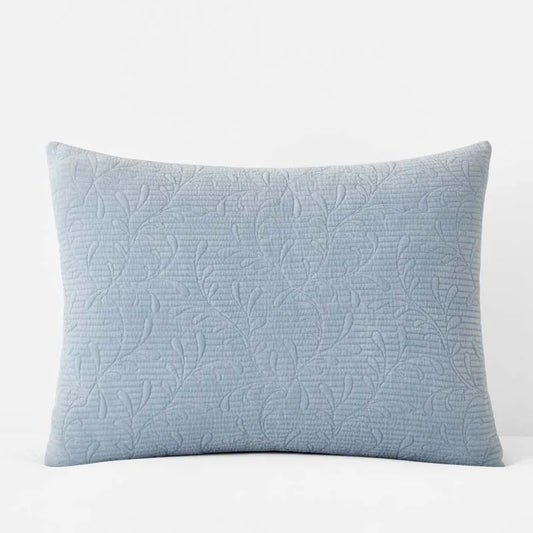 Tinsley Leaf Quilted Sham - Blue, Standard