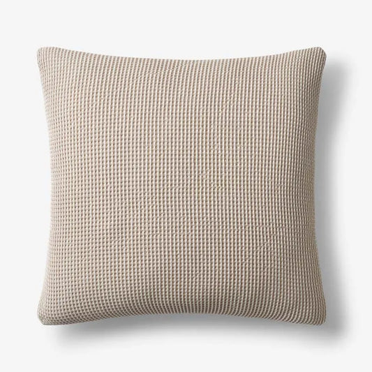 Cadence Solid Decorative Square Pillow Cover - Taupe, 20 in. x 20 in.