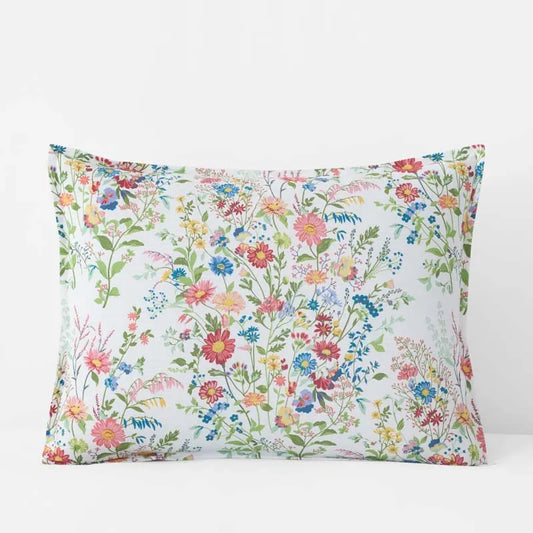 Springtime Bouquets Sham - White, Standard