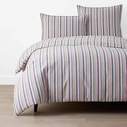 Yamika Stripe Duvet Cover - Multi, Full/Queen