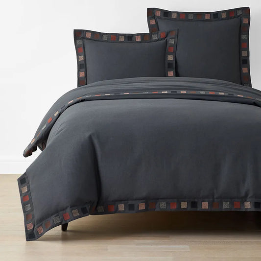Ashton Duvet Cover - Charcoal, Twin/Twin XL