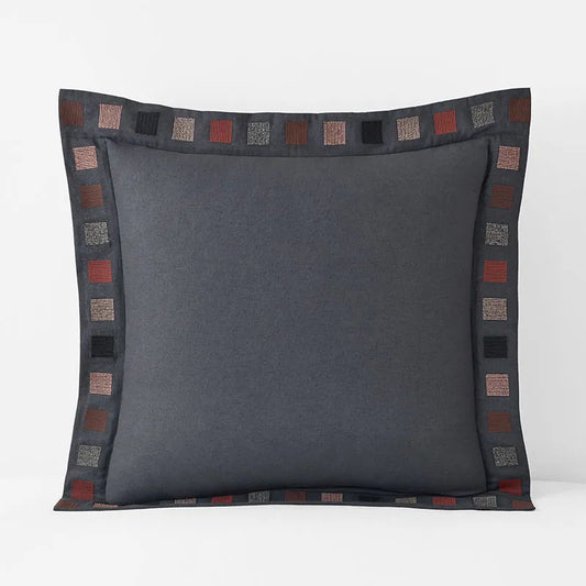 Ashton Sham - Charcoal, Euro