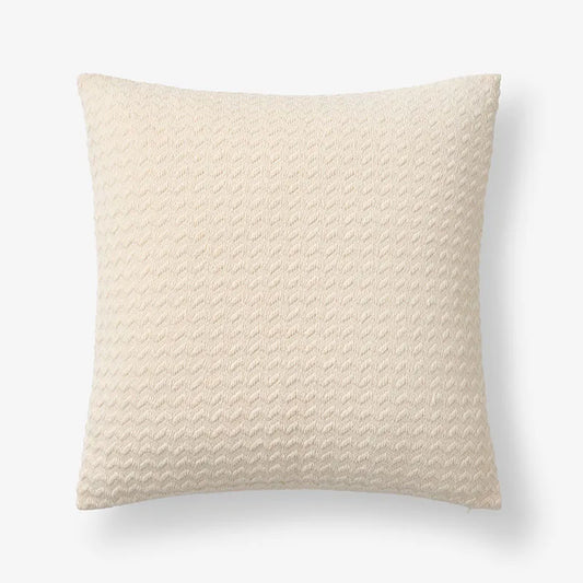 Chevron Texture Decorative Square Pillow Cover - Off White, 20 in. x 20 in.