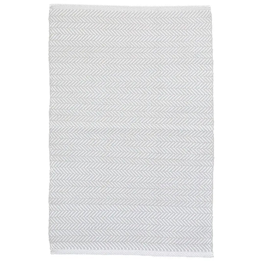 Herringbone Handwoven Reversible Indoor/Outdoor Rug - Gray Pearl, 2' x 3'