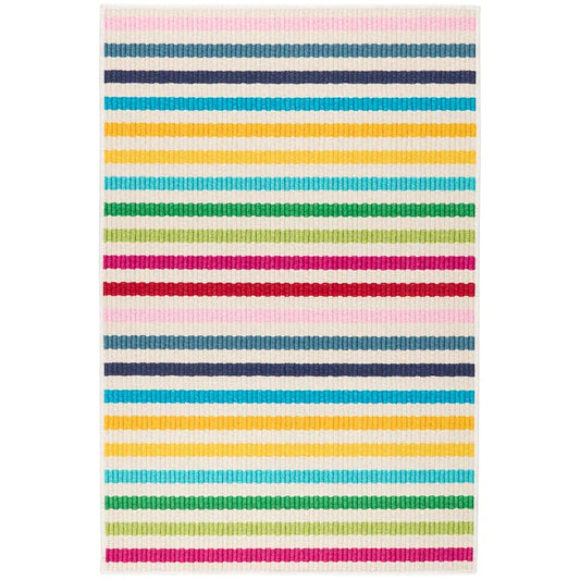 Rainbow Stripe Washable Rug - Blue/Multi, 5' x 8'