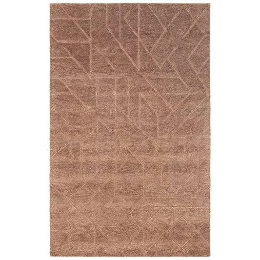 Relief Hand Tufted Wool Rug -  Rust, 2' x 3'