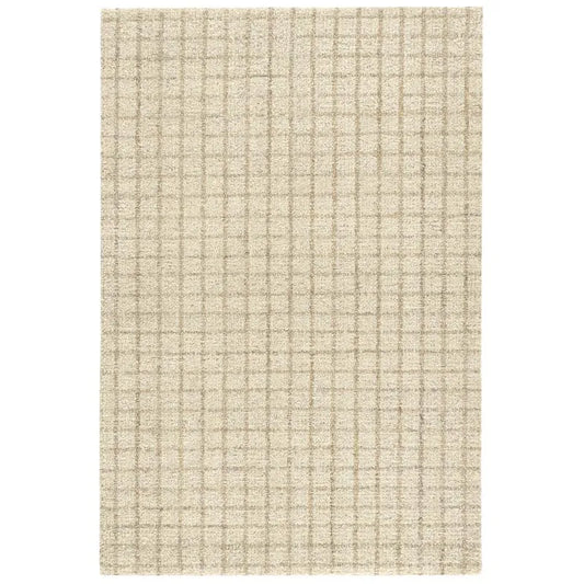 Conall Hand Hooked Wool Rug - Natural, 5' x 8'