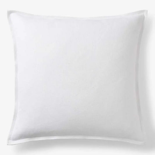Linen Decorative Square Pillow Cover - White,  24 in. x 24 in.