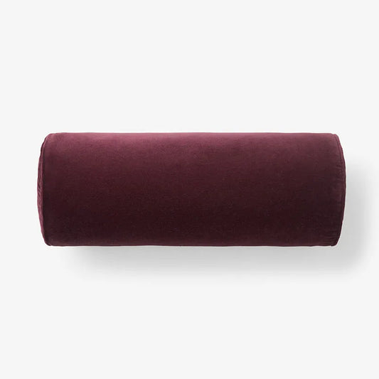 Velvet Decorative Bolster Pillow Cover - Plum, 8 in. x 20 in.