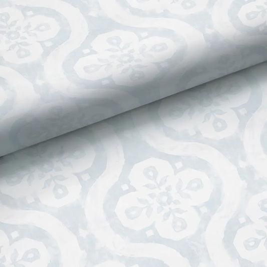 Chateau Traditional Wallpaper - Sky Blue, Roll