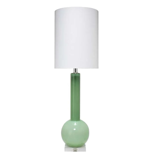 Handblown Studio Glass Table Lamp - Green
