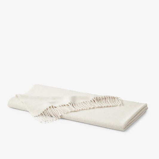 Luxe Lambswool Throw - Ivory