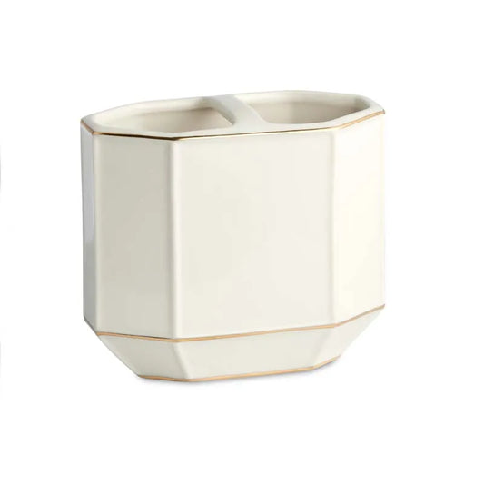 Luxe Toothbrush Holder - Cream and Gold
