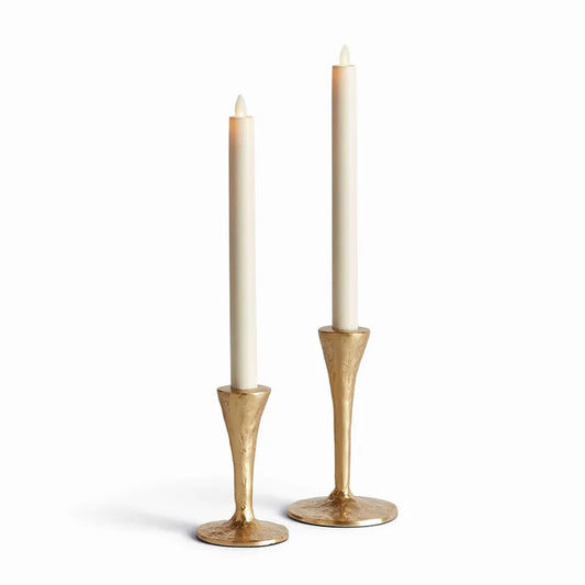 Dramatic Taper Candlestick Holders, Set of 2 - Gold