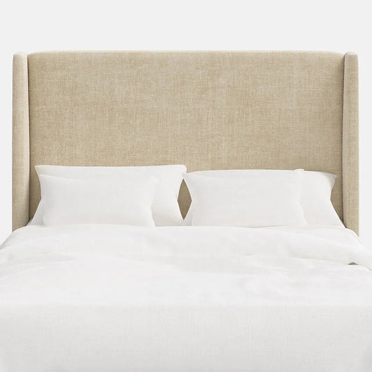Gramercy Vintage Velvet Headboard - Sand,  Twin