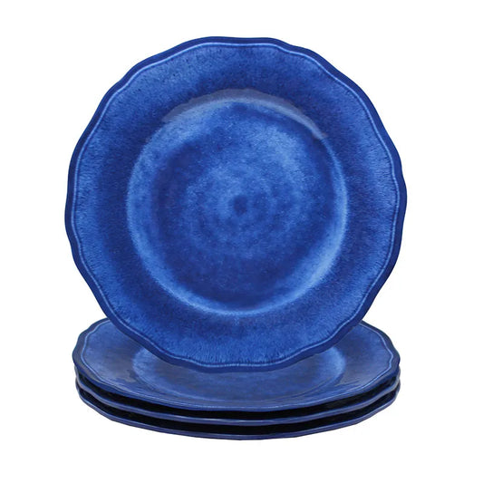 Campania Melamine Dinner Plates, Set of 4 - Blue