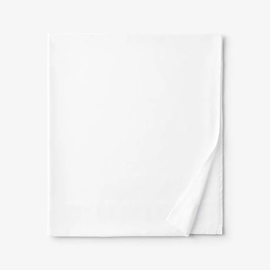 Classic Smooth Rayon Made From Bamboo Sateen Flat Bed Sheet - White, Full