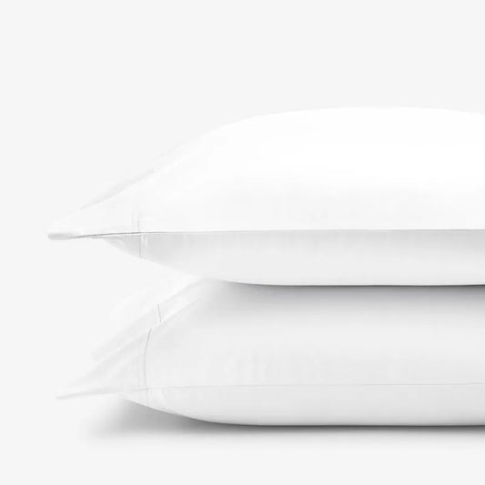 Premium Cool Supima® Cotton Percale Pillowcase Set - White, Standard